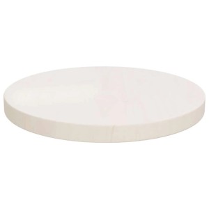 vidaXL Tischplatte Weiß Ø30x2,5 cm Massivholz Kiefer 813651