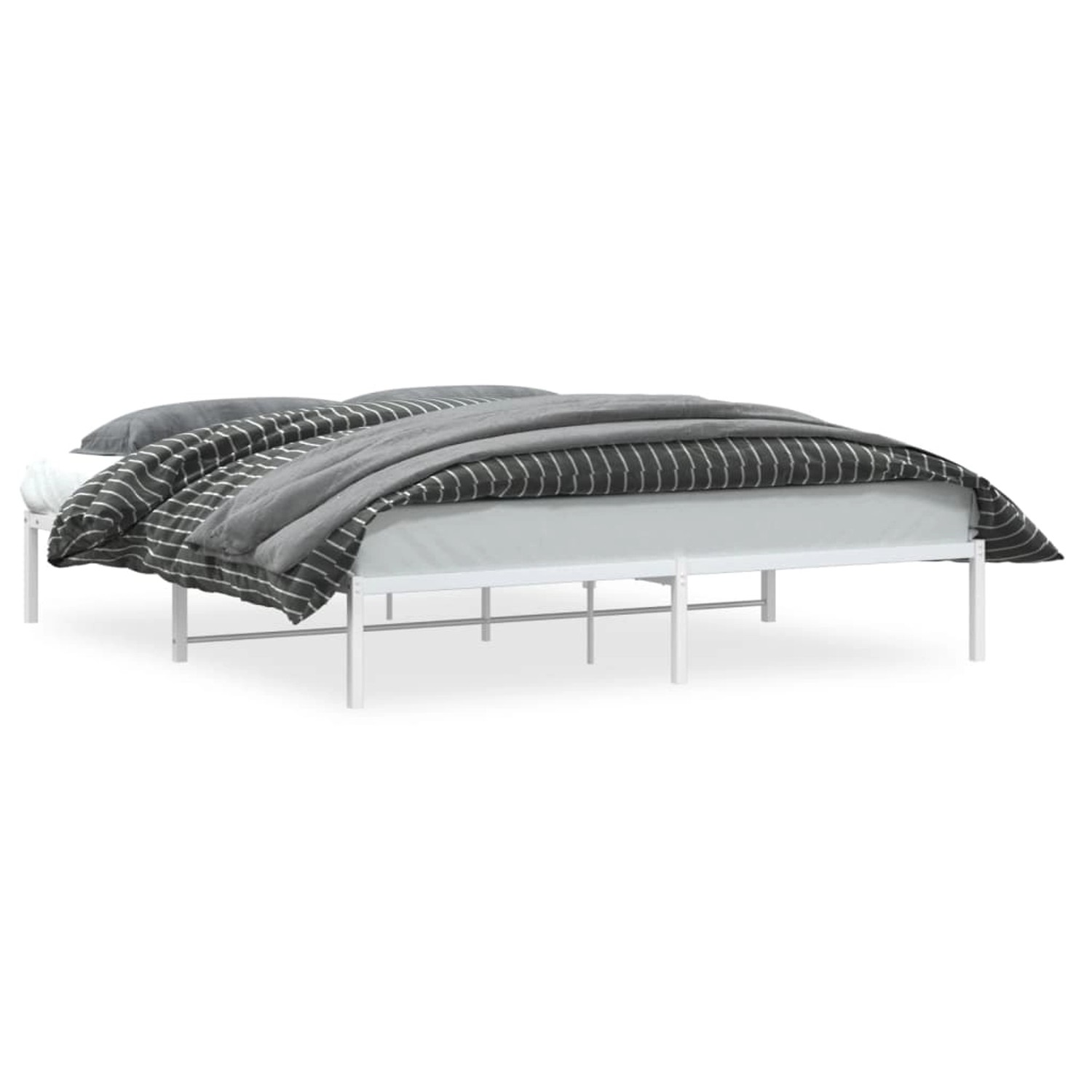 vidaXL Bettgestell Metall Weiß 183x213 cm 373678 günstig online kaufen