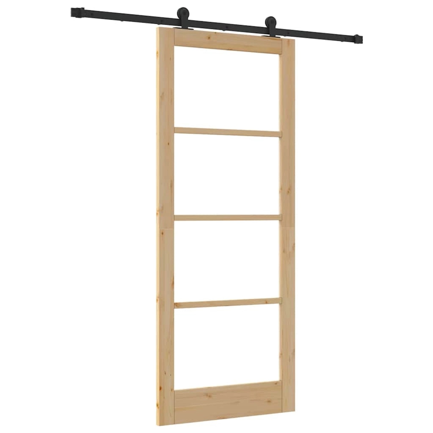 vidaXL Schiebetür ORKDAL Braun 86 x 211 cm Holz und Metall 3332005 günstig online kaufen