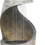 Granimex Gartenbrunnen Nimbus mit LED und Pumpe, gedrehtes Design mit Bepflanzung.