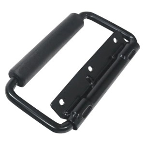 HMF 14991-02 Klappgriff 2er Set Gefedert 3 Loch 13 x 3 cm Schwarz