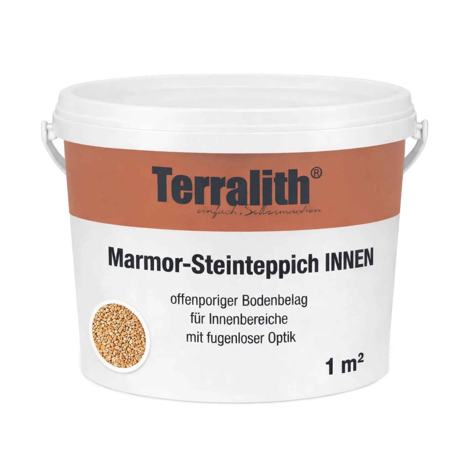 Terralith Marmor Steinteppich Giallo für 1 m² Innen Fein 2-4 mm