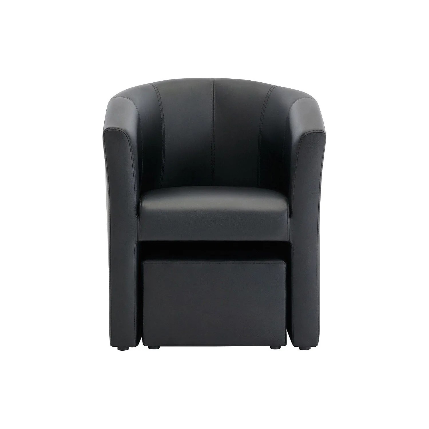 Vente-unique Sessel Mit Gerader Rückenlehne Jovana Schwarz 65 cm