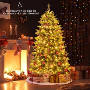 Costway Künstlicher Weihnachtsbaum mit Beleuchtung Grün