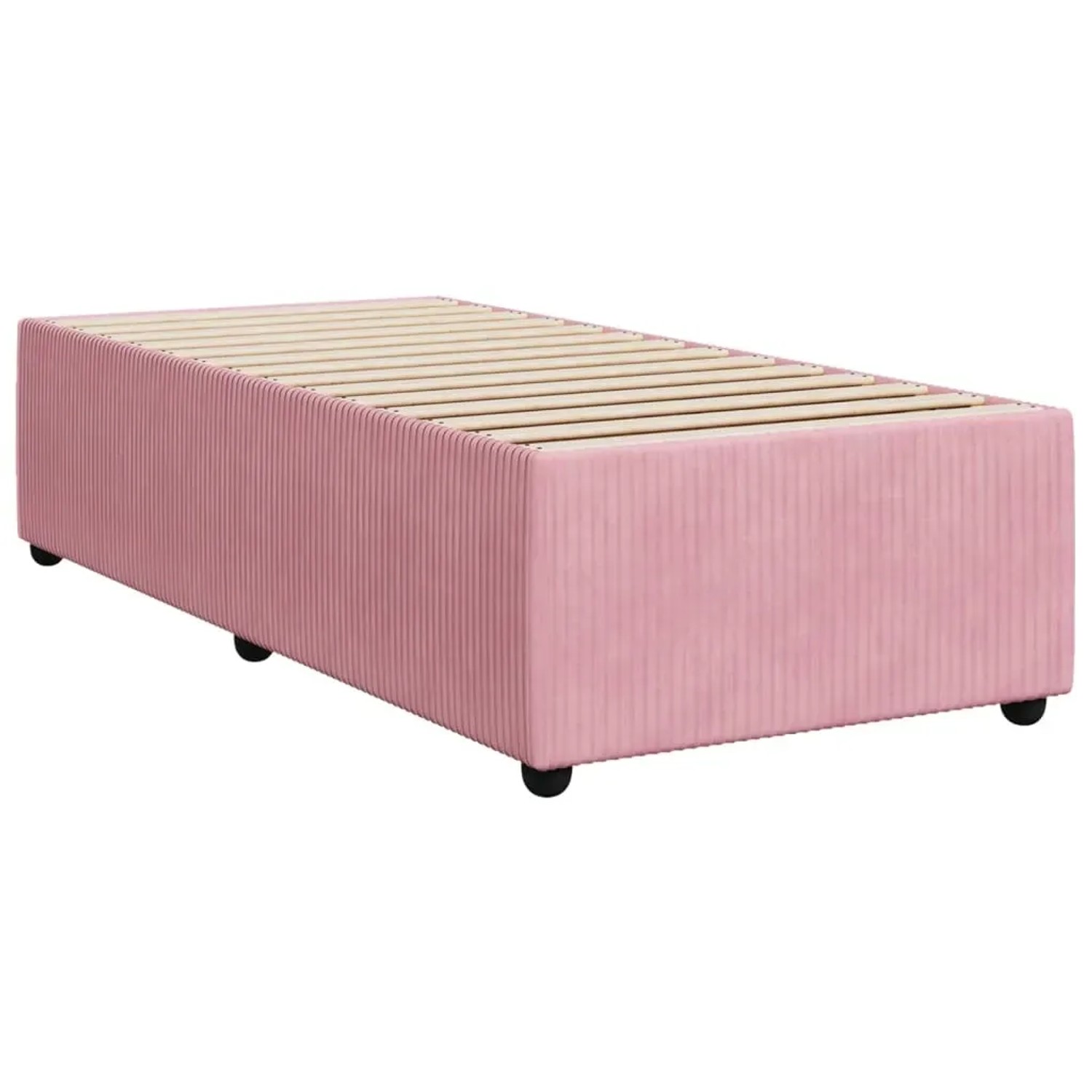 Rosa vidaXL Boxspringbett 100x200 cm mit Lattenrost. Bett für erholsamen Schlaf.