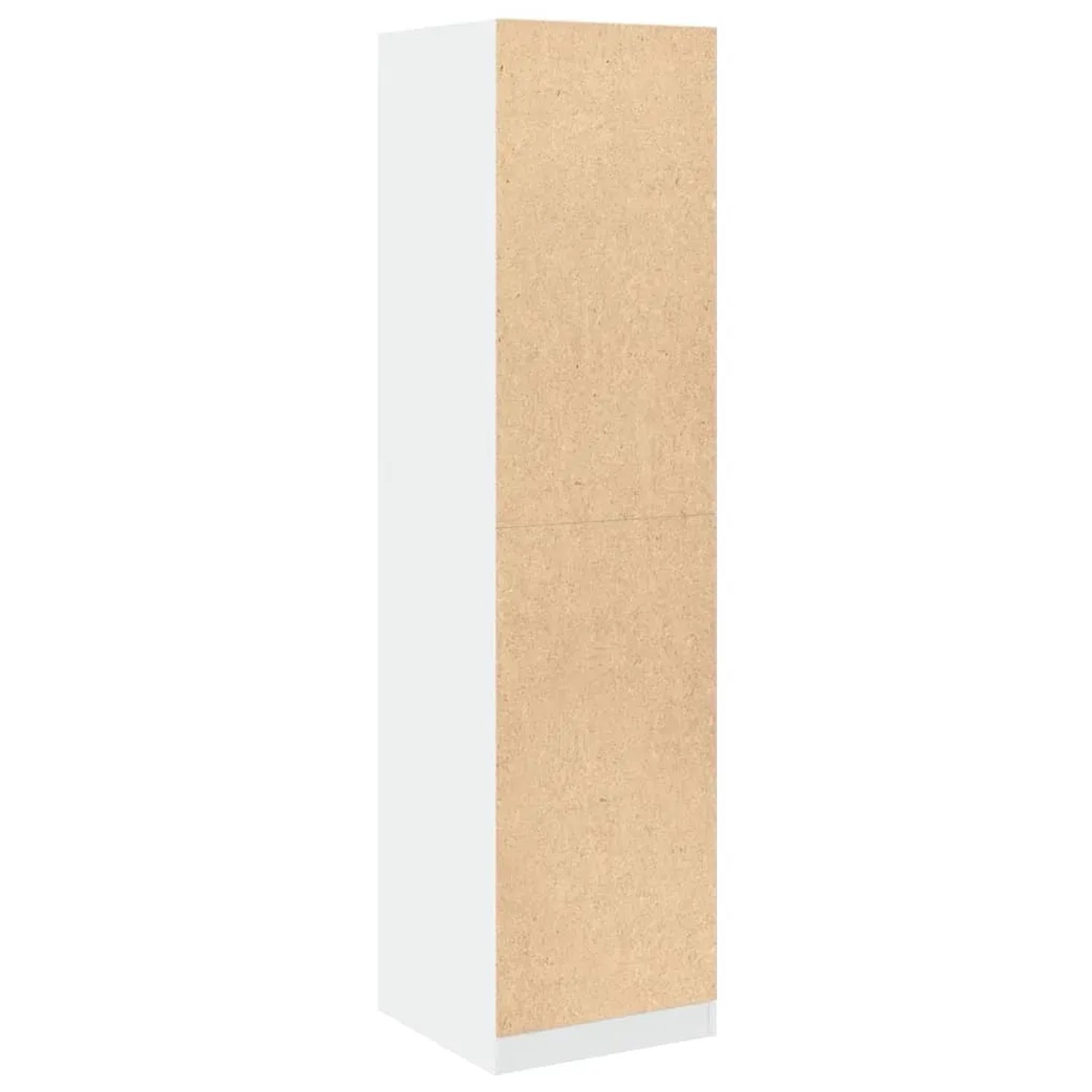 Weißer vidaXL Kleiderschrank (50x50x200 cm) aus Holzwerkstoff.