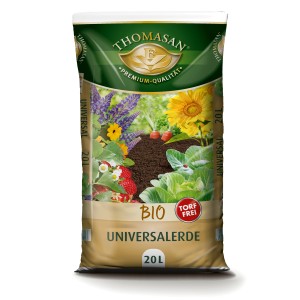 Sack Thomasan Universalerde Torffrei Bio, 20 l. Bio-Erde für Garten, Balkon und Gewächshaus.