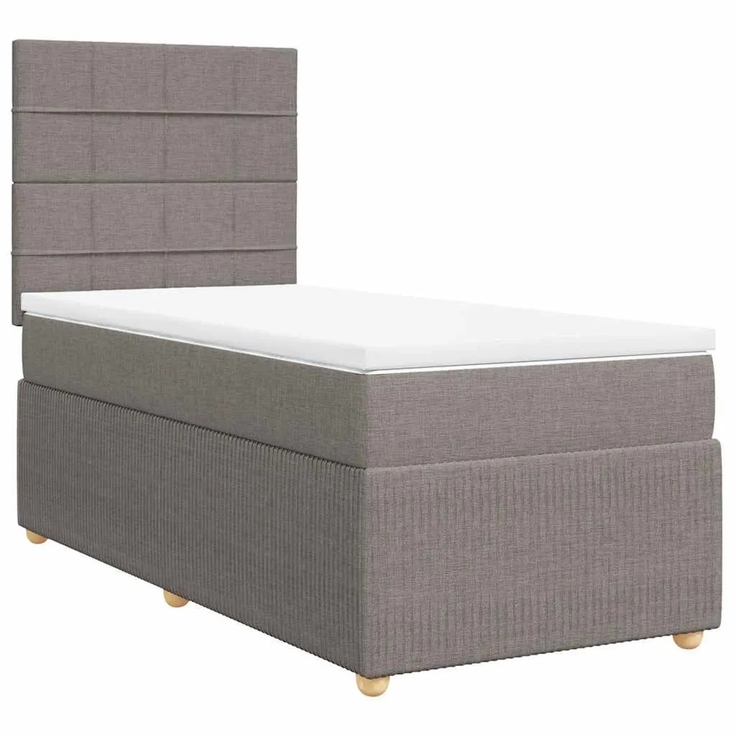 vidaXL Boxspringbett mit Matratze Taupe 80x200 cm Stoff 3291887 günstig online kaufen