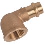 Kirchhoff RG-Winkel 90° mit Muffe, 12 mm x 18,7 mm (1/2 IG), blank, für Pressfittings.