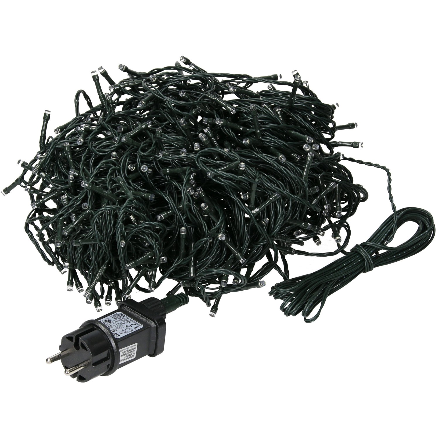 ECD Germany LED Lichterkette 24m mit 320 LEDs Warmweiß Strombetrieben IP44