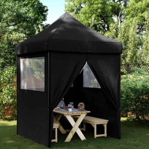 vidaXL Party-Zelt Schwarz 200 x 200 x 306 cm Oxford-Stoff 42023539