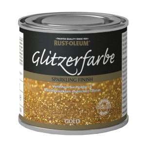 Dose Glitzerfarbe Gold, Effektfarbe für Innen & Außen, 125ml.