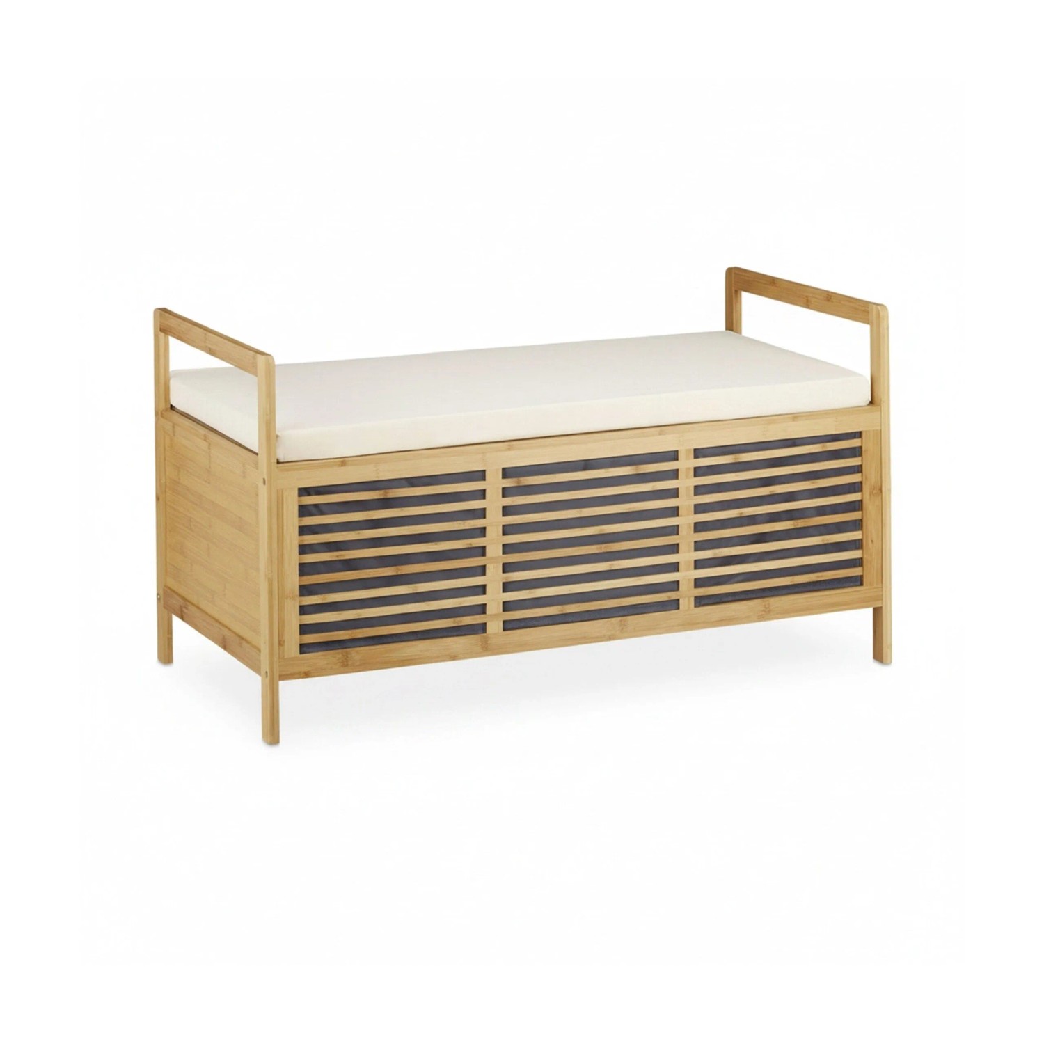 Relaxdays Sitzhocker Bambus mit Stauraum 50 cm x 93,5 cm x 48 cm 9 kg