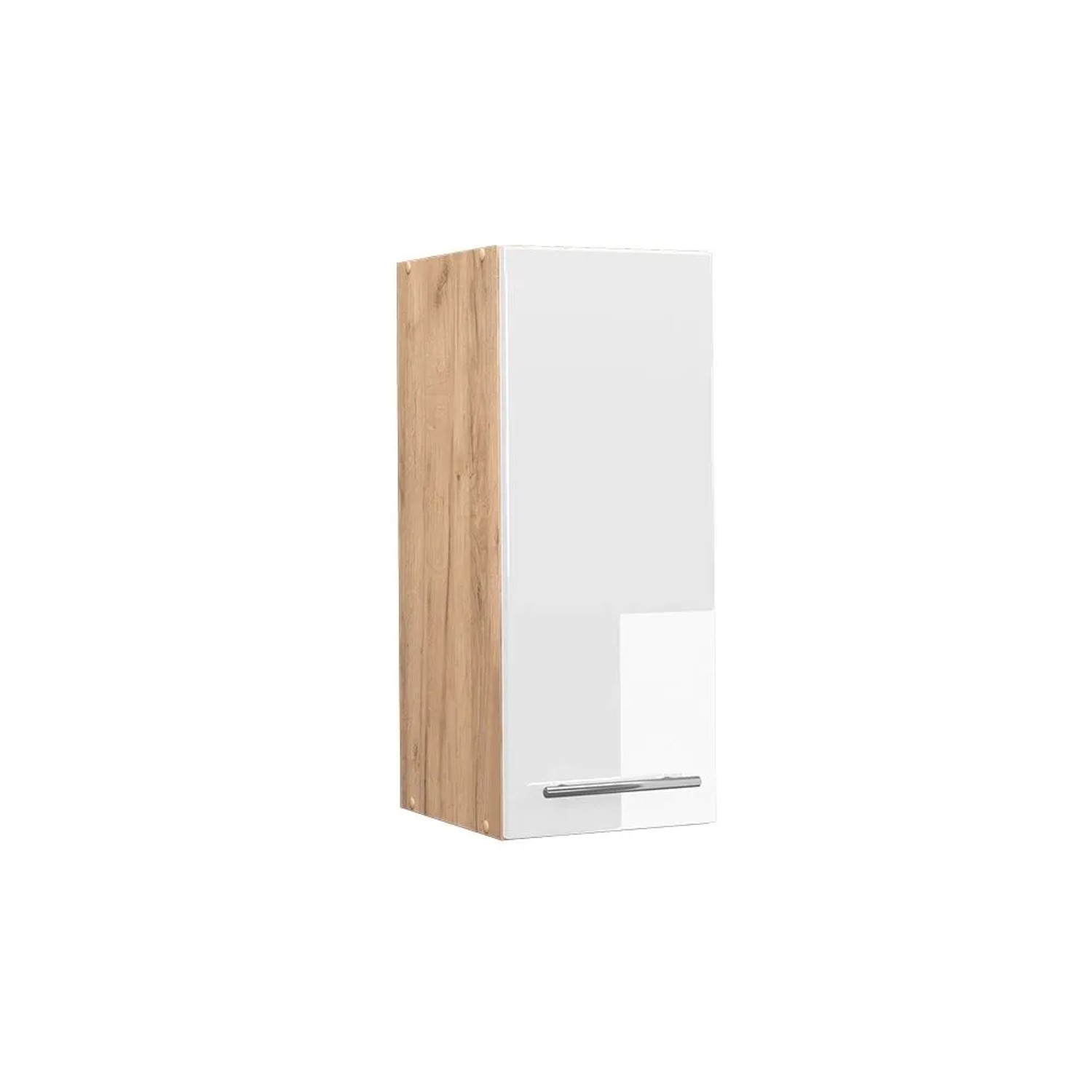 Vicco Hängeschrank Fame-Line Hängender Küchenschrank Weiß Hochglanz Goldkraft Eiche 30 cm