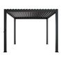 Juskys Pergola Lamellendach Tahiti 3x3 m, anthrazitfarben, für Terrasse und Garten.