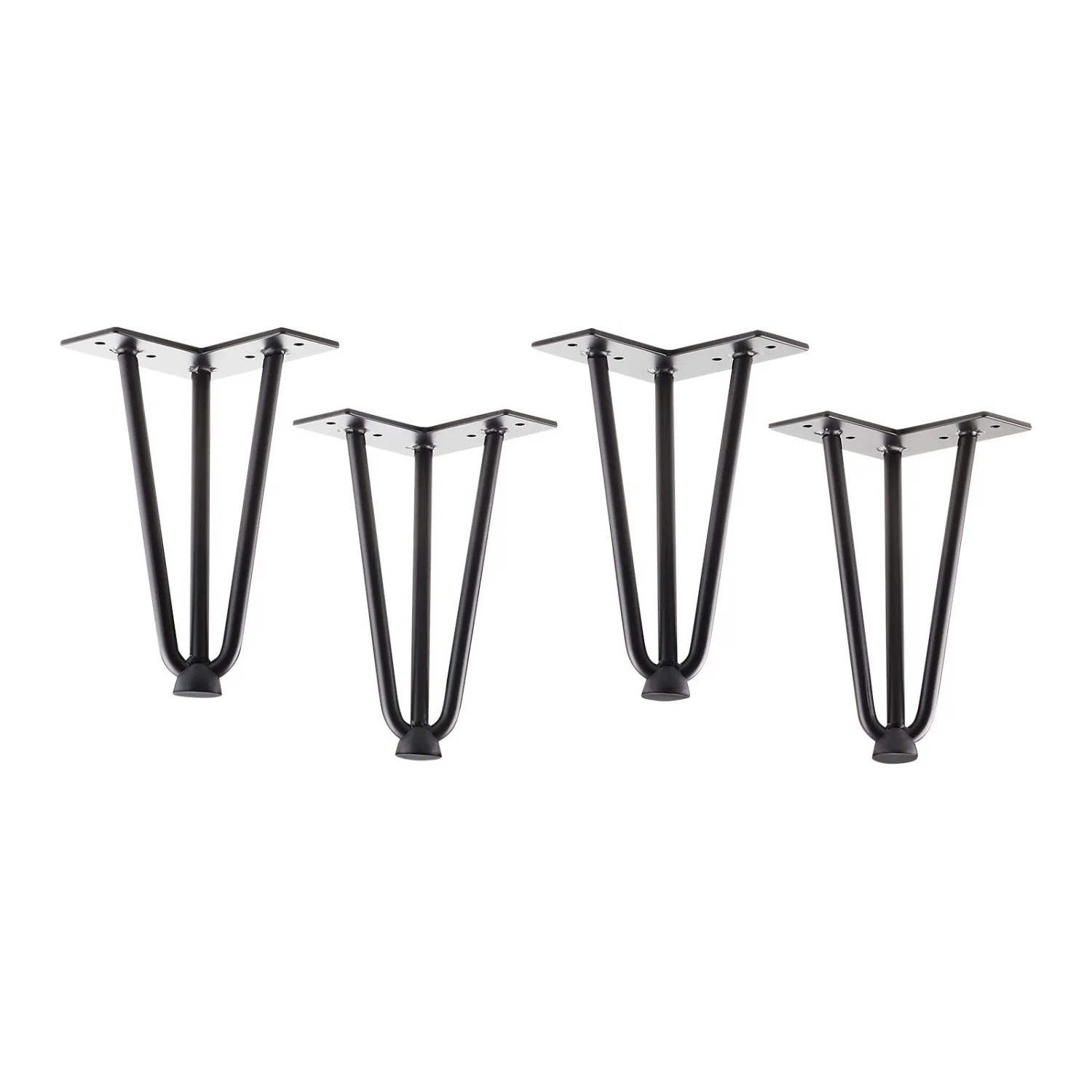 SOTECH 4 Stück Haarnadelbeine Höhe 200 mm Rundstahl Schwarz