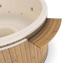 Finntherm Badefass Stockholm Thermoholz mit Whirlpool und Minibar, Detailansicht.