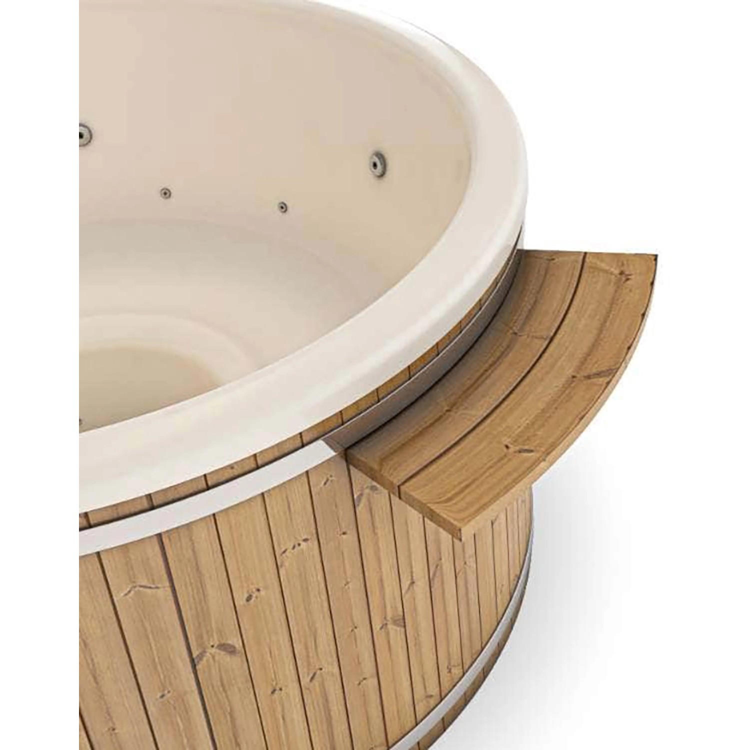 Finntherm Badefass Kopenhagen 180cm - Hot Tub Für 6 Personen Mit Ofen