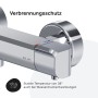 AM.PM Duscharmatur Flash FNA40022 in Schwarz, Thermostat für sicheres Duschen.