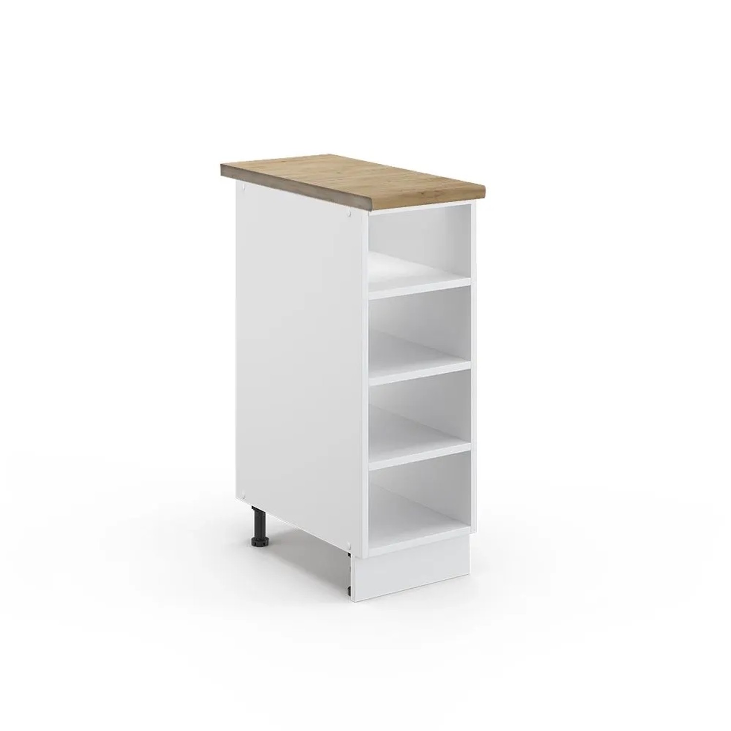 Vicco Küchenregal Fame-Line Offener Küchenschrank Weiß Weiß 30 cm AP Eiche