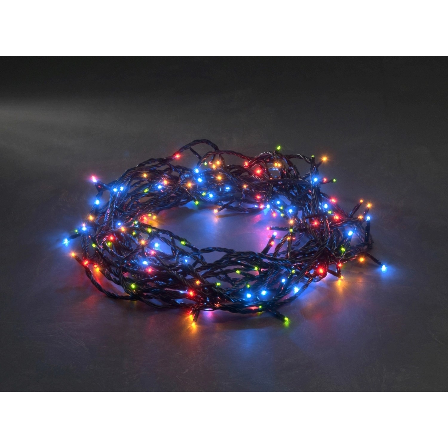 Konstsmide Micro LED Lichterkette 80 bunte LEDs 8 Funktionen innen und außen