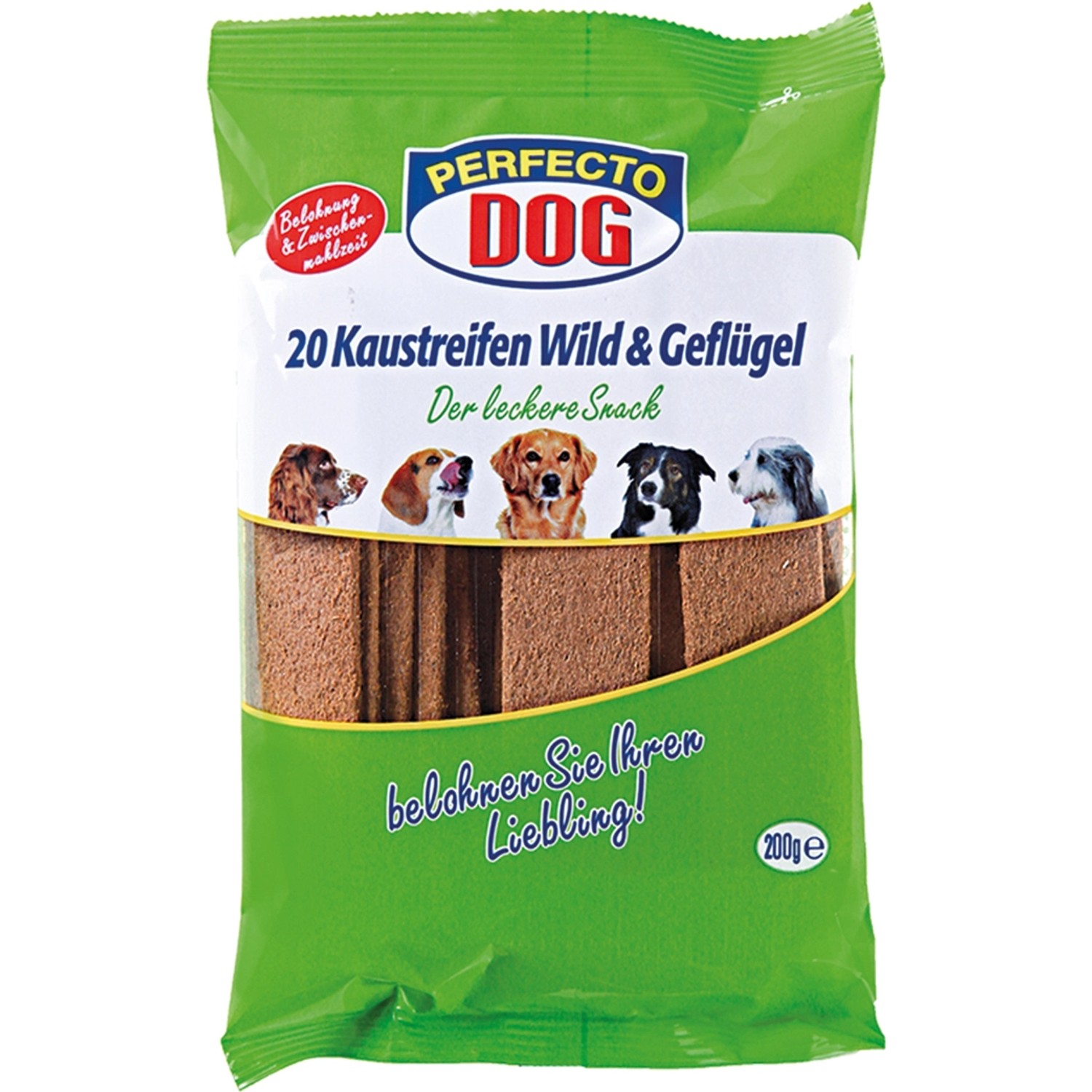 Perfecto Dog Hunde-Kaustreifen Wild und Geflügel 20 Stück