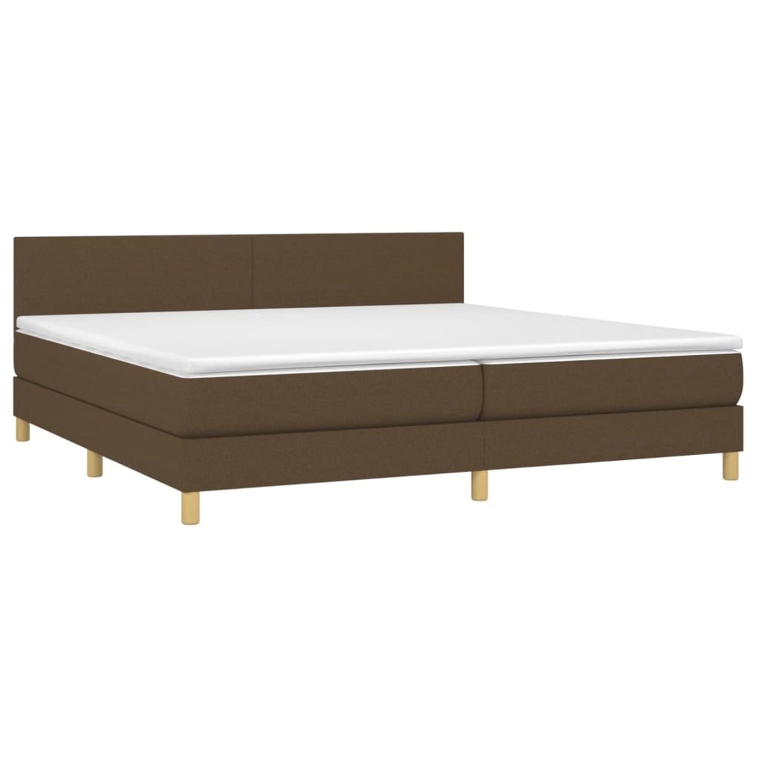 vidaXL Boxspringbett mit Matratze & LED Dunkelbraun 200x200 cm Stoff 313358 günstig online kaufen