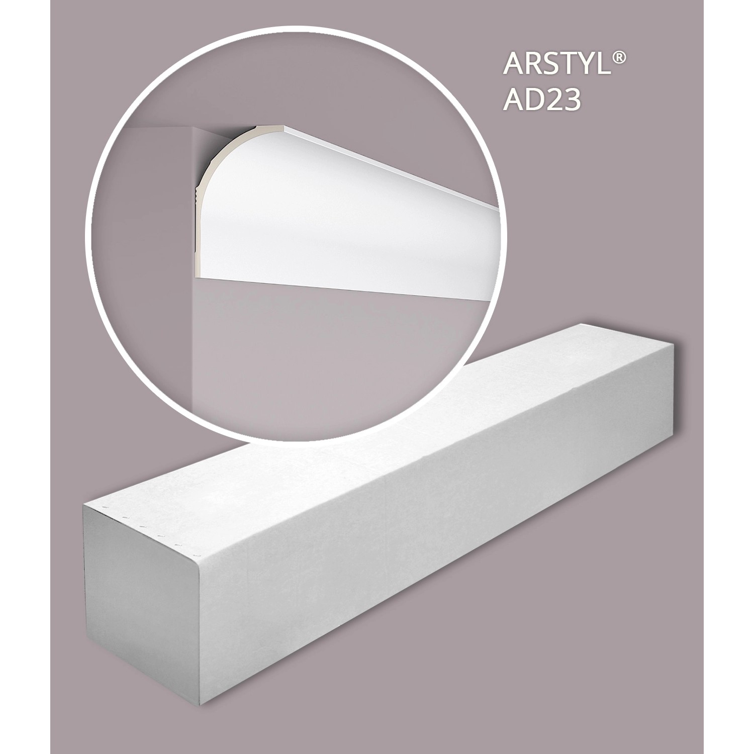 NOEL & MARQUET NMC AD23 Eckleisten Set, 13 Stuckleisten, weiße Zierleisten für indirekte Beleuchtung.