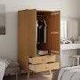 vidaXL Kleiderschrank OLDEN Braun 76,5x53x172 cm Massivholz Kiefer 358594_4