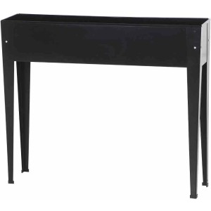 Siena Garden Hochbeet Slim, anthrazitfarbenes Metall, 98x25x82 cm, ideal für Balkon und Terrasse.