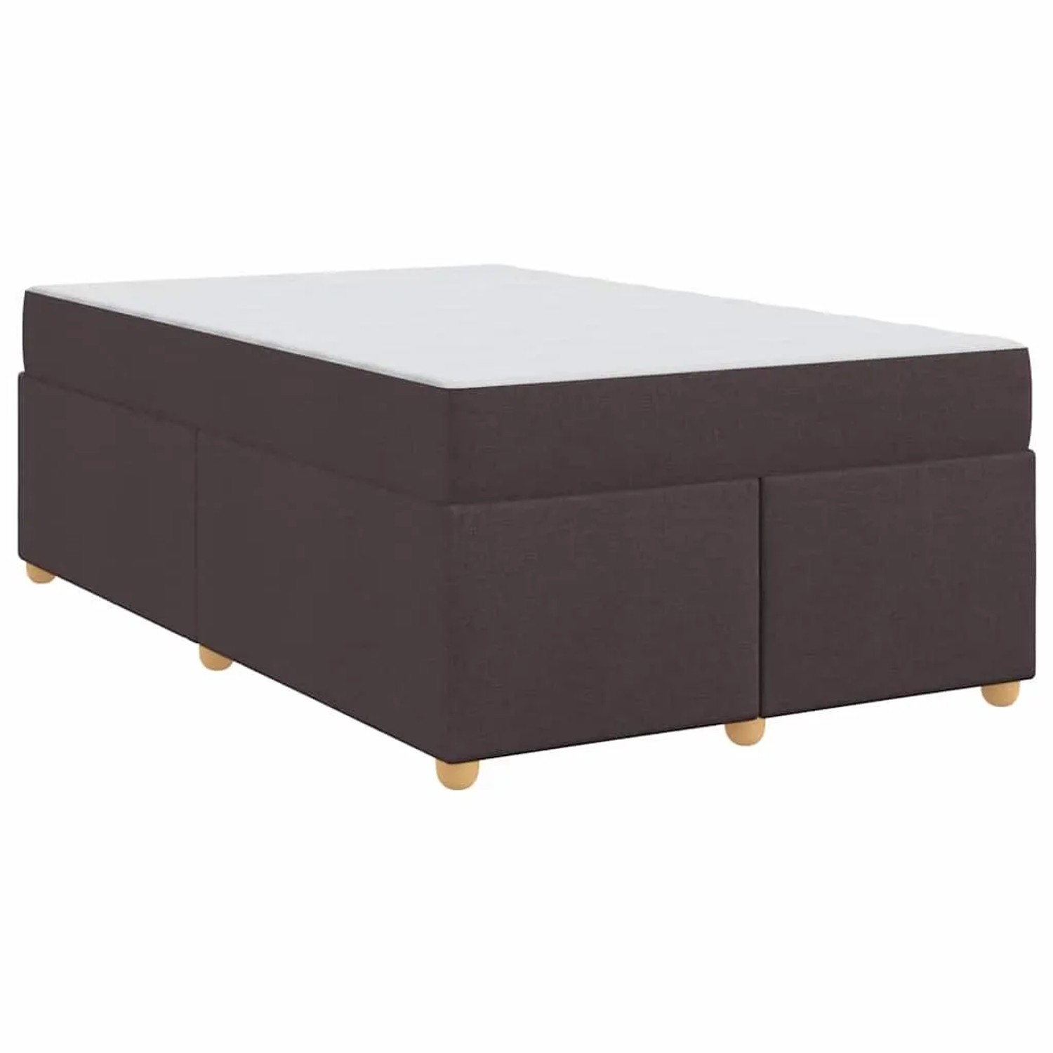 vidaXL Bettrahmen mit Matratze Dunkelbraun 120 x 200 cm Stoff 3399352