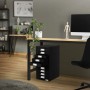 Schwarzer ML-Design Aktenschrank mit 10 Schubladen aus Metall im Büro.