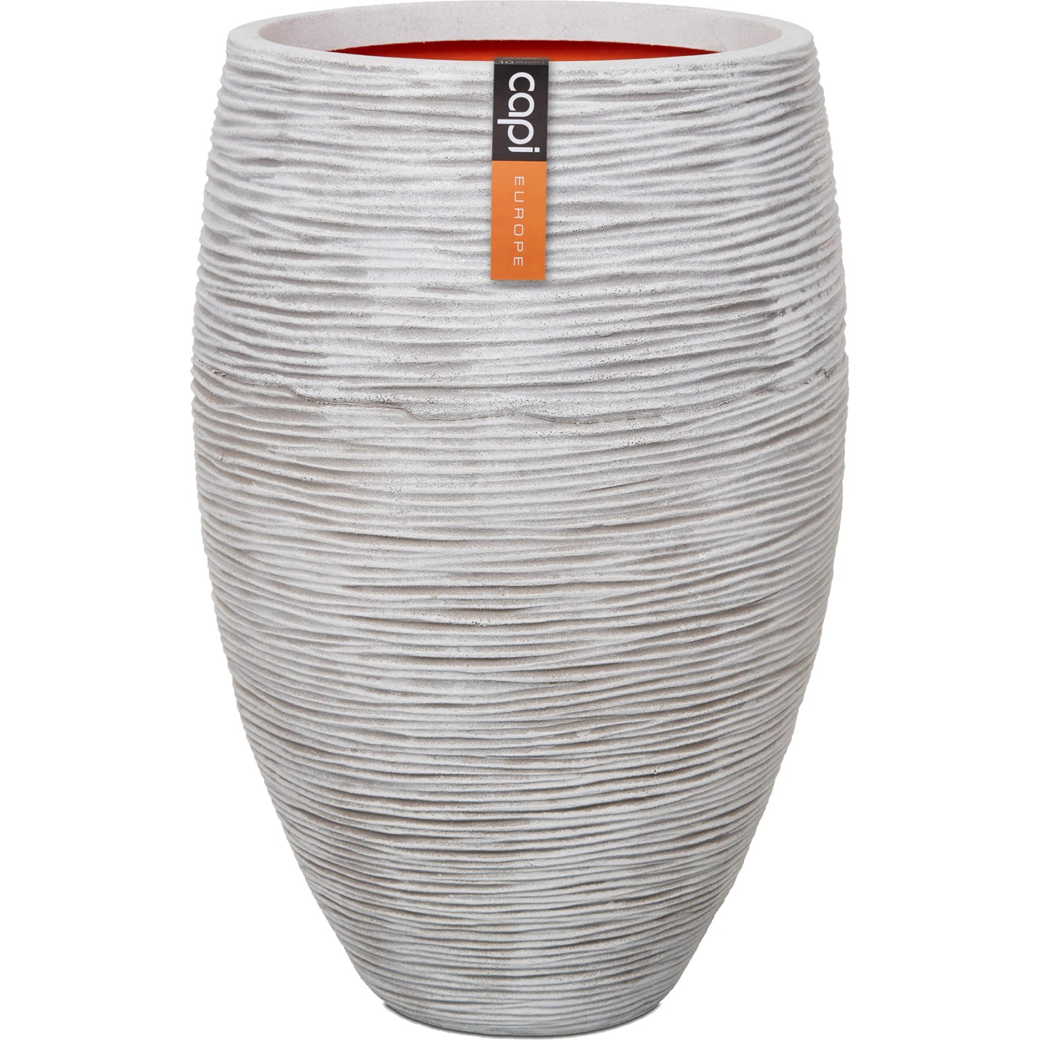 Capi Pflanztopf Nature Rib Elegant Deluxe Riffel Ø 56 cm x 84 cm Elfenbein