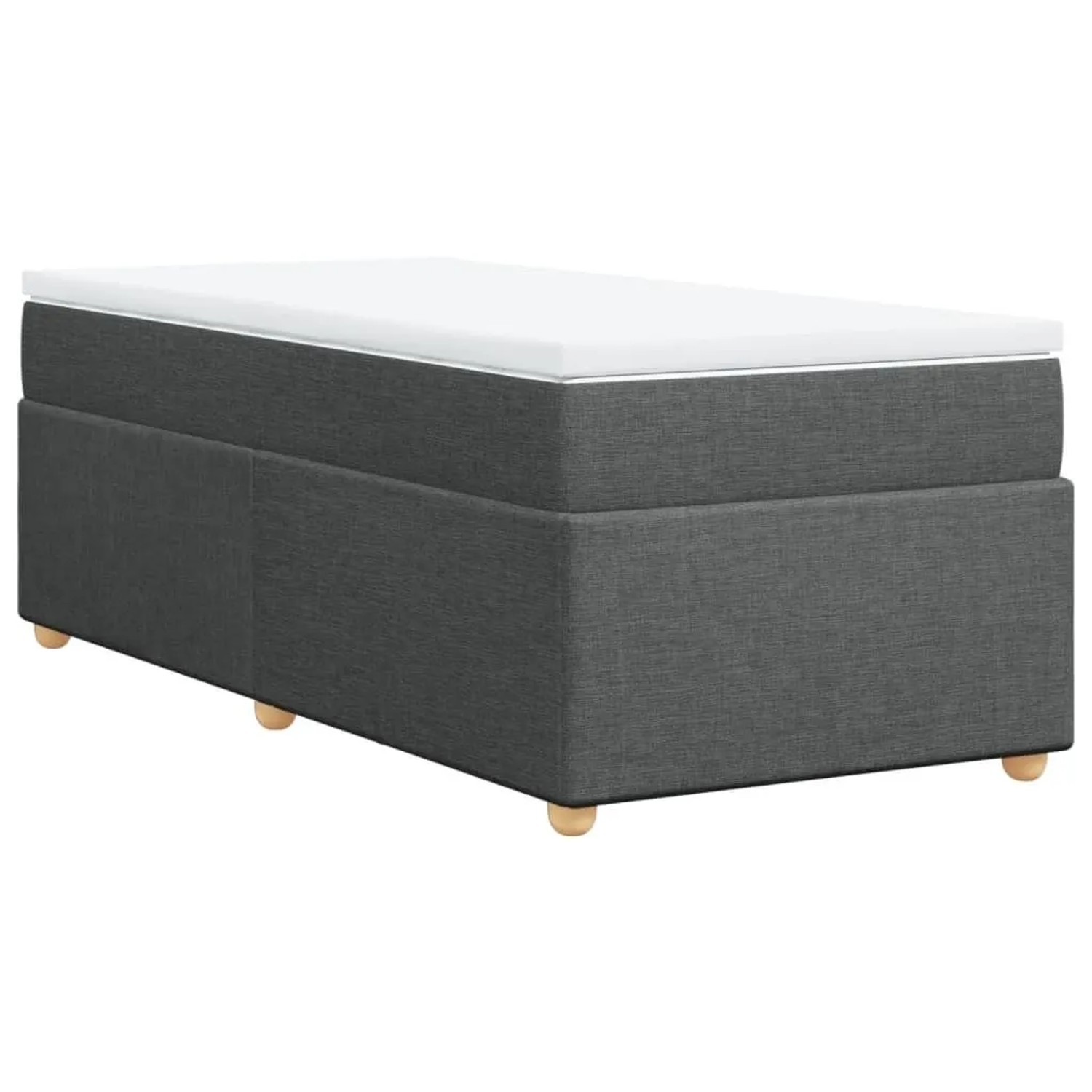 vidaXL Boxspringbett mit Matratze Dunkelgrau 90x190 cm Stoff 3285339 günstig online kaufen