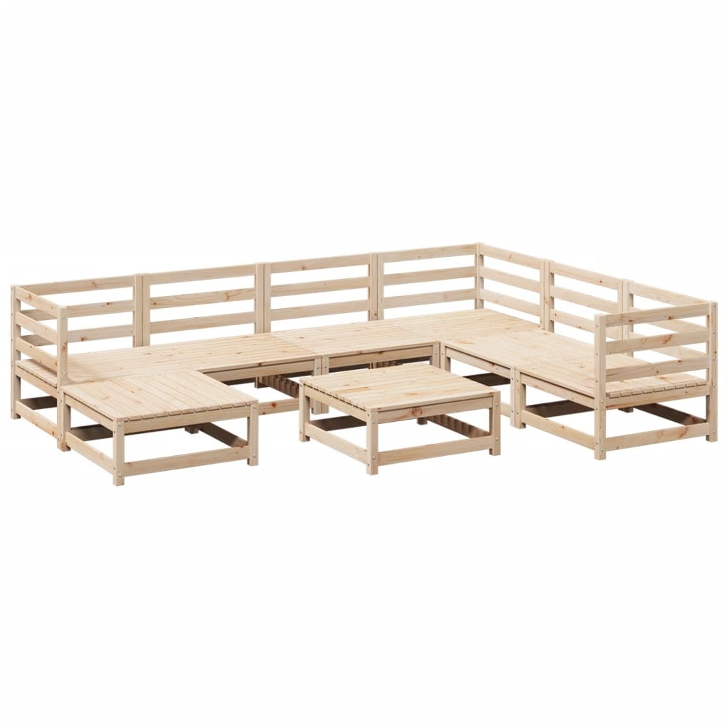 vidaXL 8-Tlg Garten-Sofagarnitur Massivholz Kiefer 3299552 günstig online kaufen
