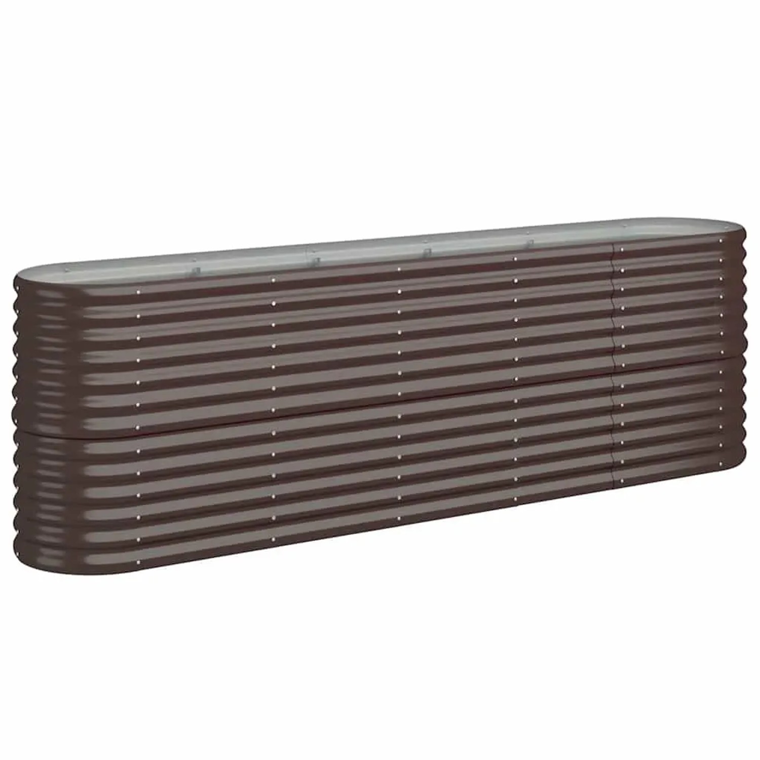 Furnicato Hochbeet Verzinkter Stahl 224x40x68 Cm Braun