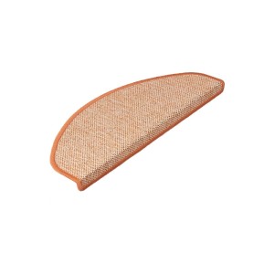 Halbrunde, gekettelte KARAT Stufenmatte Sabang in Sisaloptik, Terra, 23,5x65 cm.