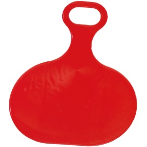 Roter Rutschteller Pinguin, Ø 34 cm, für Winterspaß im Schnee.