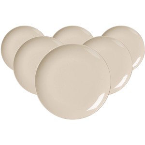 Ritzenhoff & Breker Cecina Speiseteller, 6er Set, beige, aus Steinzeug.