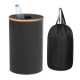 Relaxdays Pfandflaschen Sammelbehälter Baumwolle Bambus Fiberglas Schwarz Waschbar 75 cm x 40 cm 1,3 kg