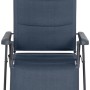 Siena Garden Campingliege Premium XL, dunkelblau, mit AirMesh-Bezug und Kopfkissen.