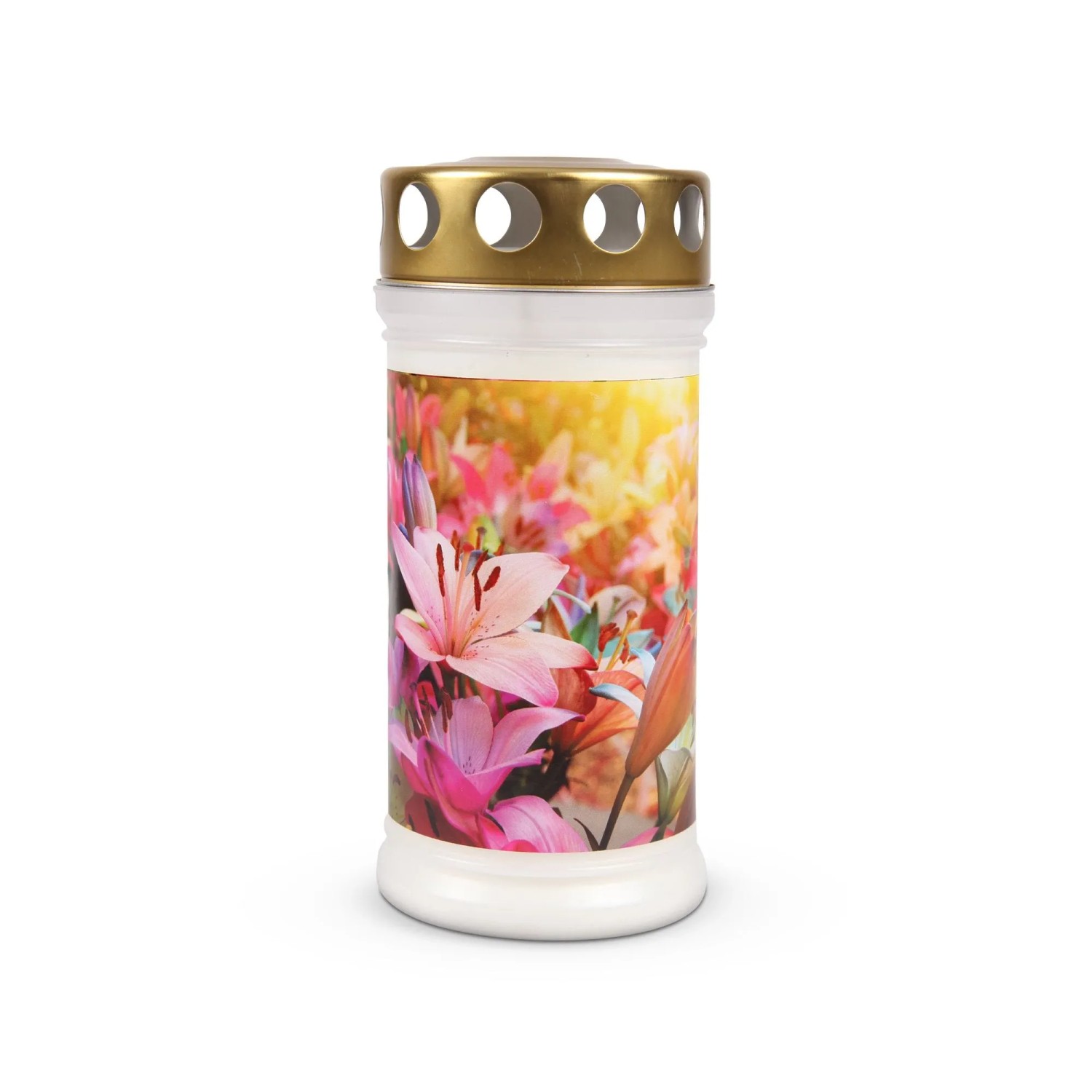 HS Candle Grabkerze 72h Brenndauer Lilie Rosa