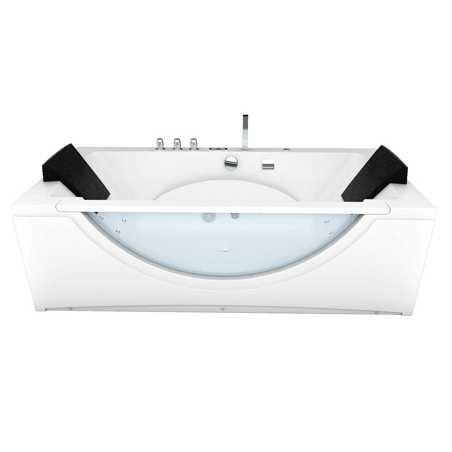 AcquaVapore Whirlpool Pool Badewanne Wanne W81R-B-SC 180x90 mit Radio+Farblicht