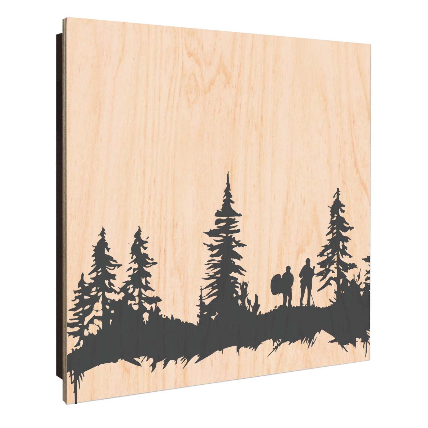 Banjado Großer Schlüsselkasten Holz 30x30cm Schwarz Scharnier Links 50 Hake günstig online kaufen