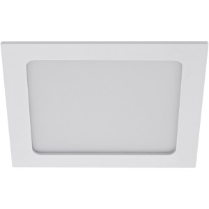 Quadratische, weiße Briloner LED-Einbauleuchte (17x17 cm) für Decken und Wände.