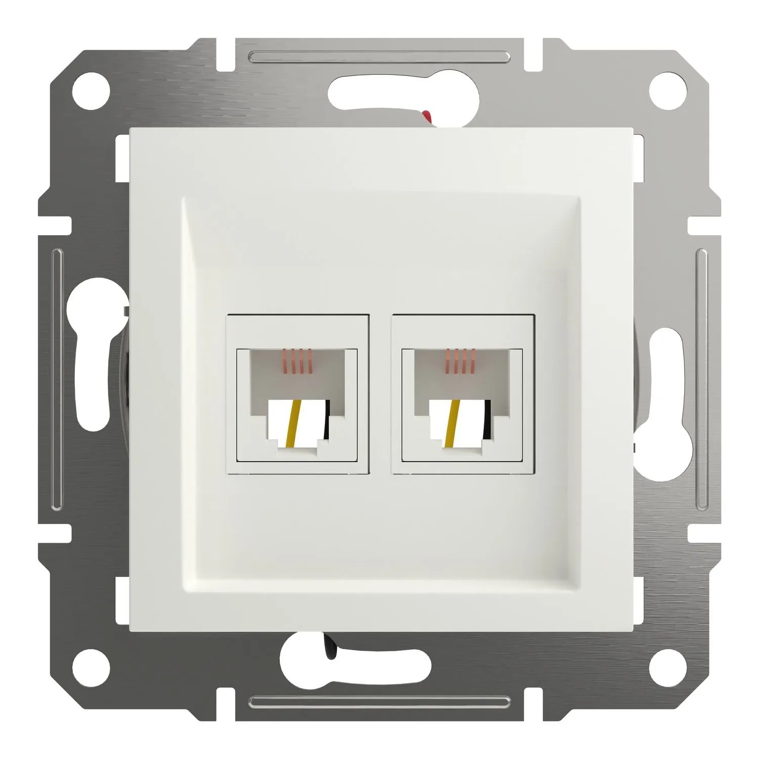 Schneider Electric ASFORA RJ11-Telefondose 2-Fach UP Weiss EPH4270121D