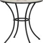 Runder, grauer Siena Garden Gartentisch Stella, Ø 70 cm, mit Mosaikmuster auf der Tischplatte.