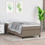 vidaXL Boxspringbett Taupe, 90x190 cm, Stoffbezug. Bequemes Einzelbett mit Matratze und Topper.