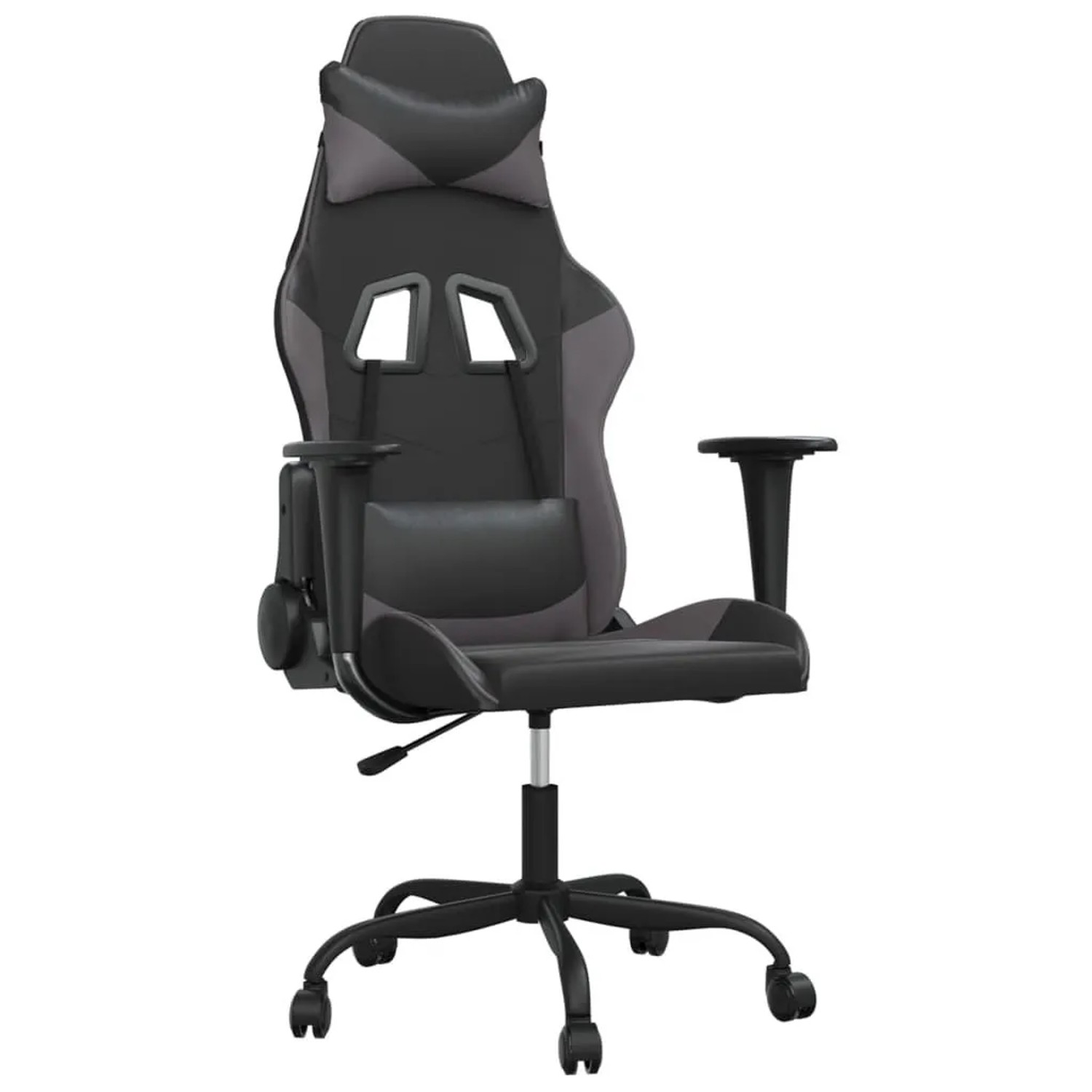 vidaXL Gaming-Stuhl Schwarz und Grau Kunstleder 3143645 günstig online kaufen