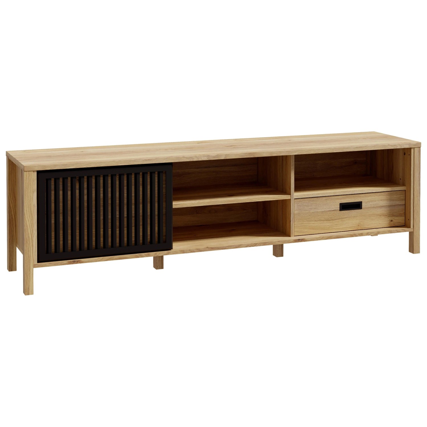 Premium Living TV-Element Jytana Schwarz/Eichefarben